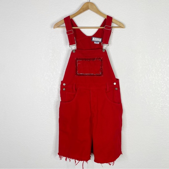 Vintage | Pants & Jumpsuits | Vintage Rsvp By Ace Red Denim Short ...